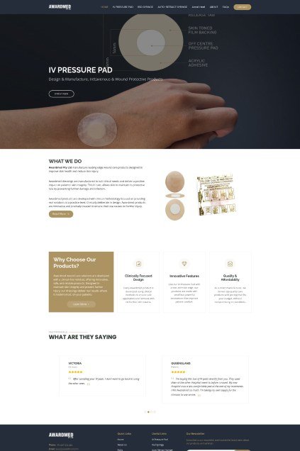 AwardMed Healthcare Website Development