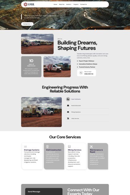 Core Civil Mining Corporate Website Development