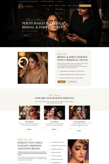 Makeup By Manpreet Beauty Brand Website